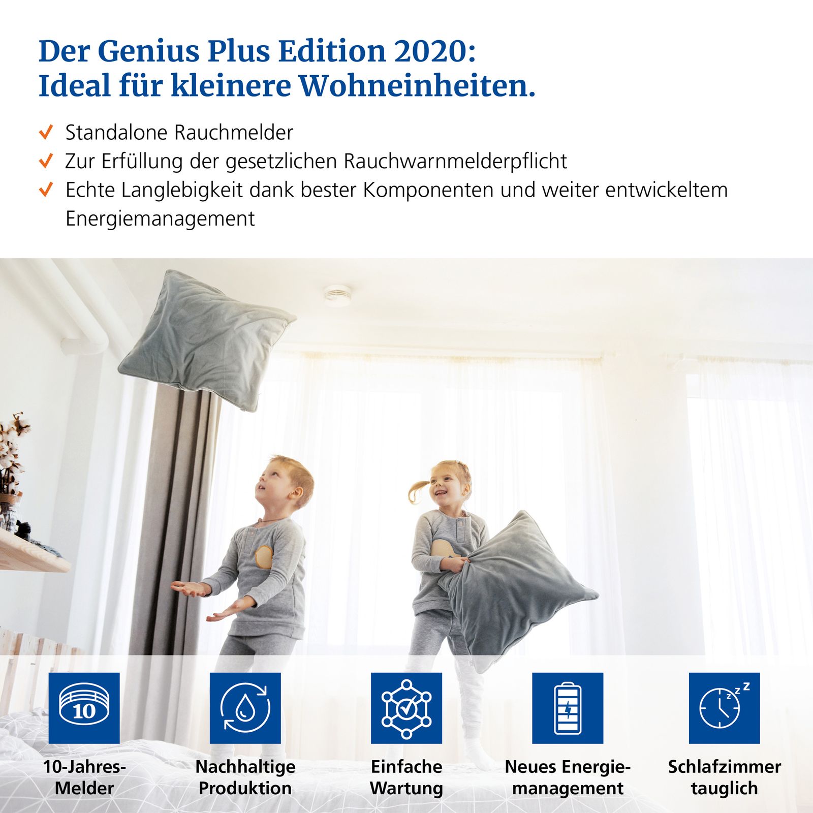 Rauchmelder 3,6V/DC VdS ws autark 10J VdS anerkannt Standalone Batt opt 85dB