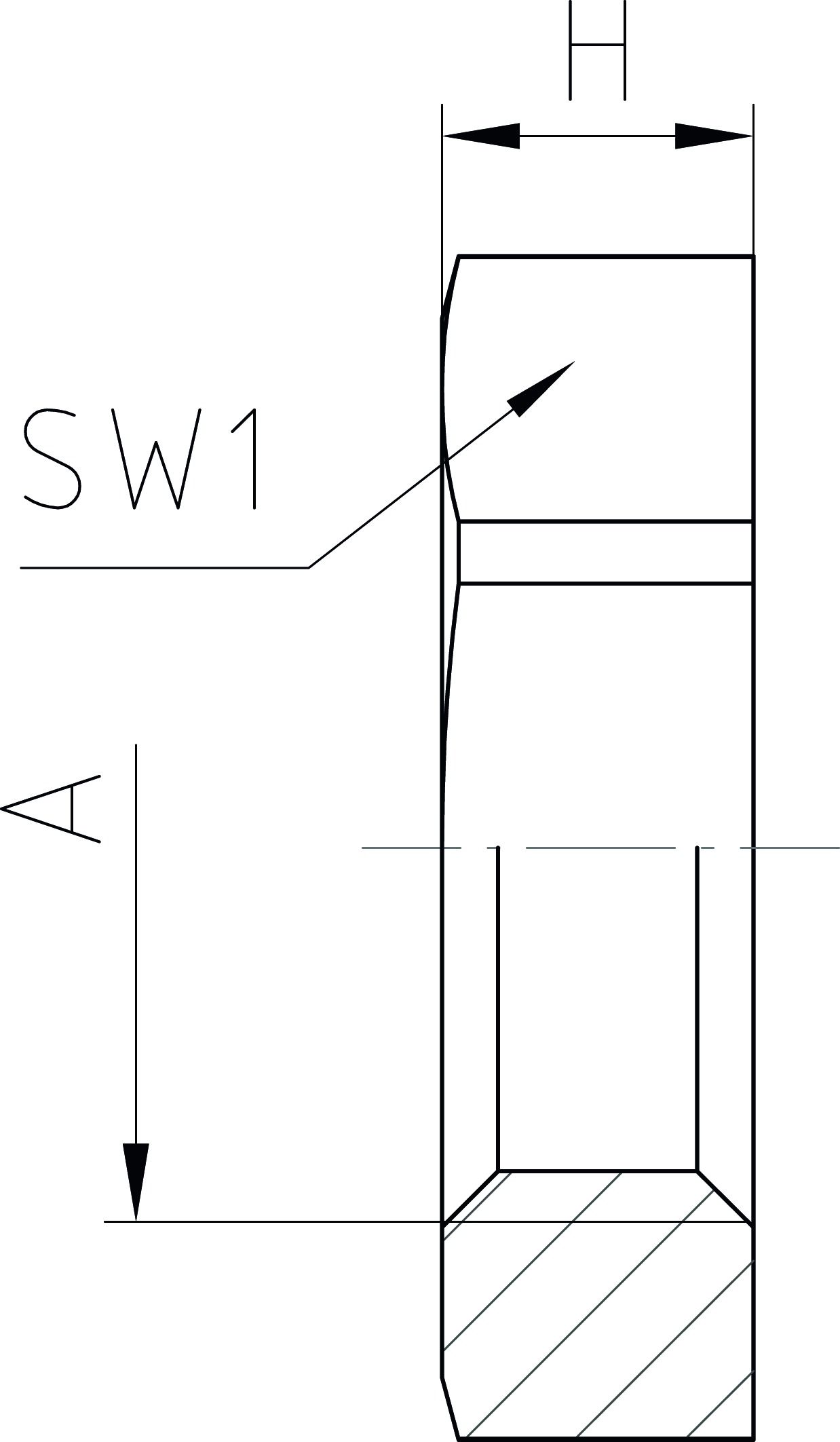 Gegenmutter M63 PA unbeh hfr lgr Polyamid (PA) Glasfaserverstärkt