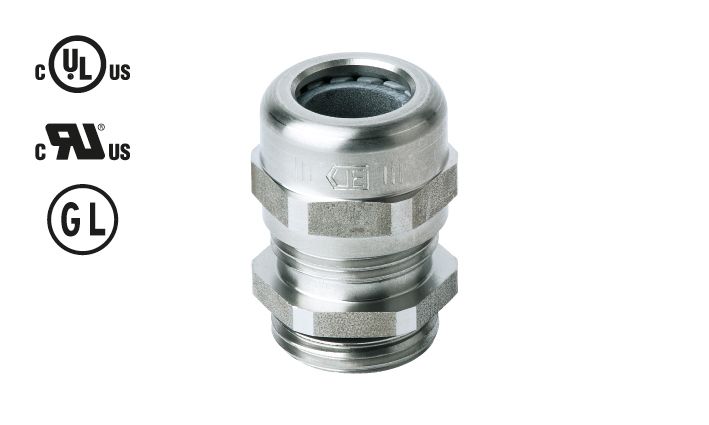 Kabelverschraubung M25 V2A natur unbeh 7mm IP68 Edelstahl (V2A) ger