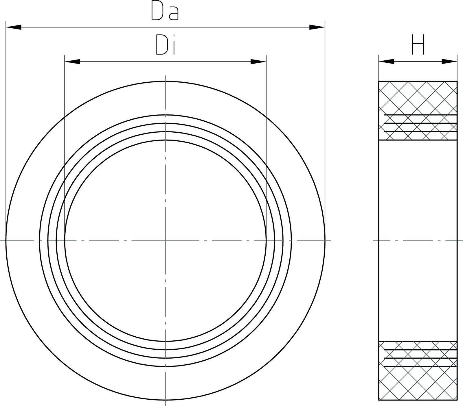 Dichtring Gummi M16 5,5mm 1Durchf