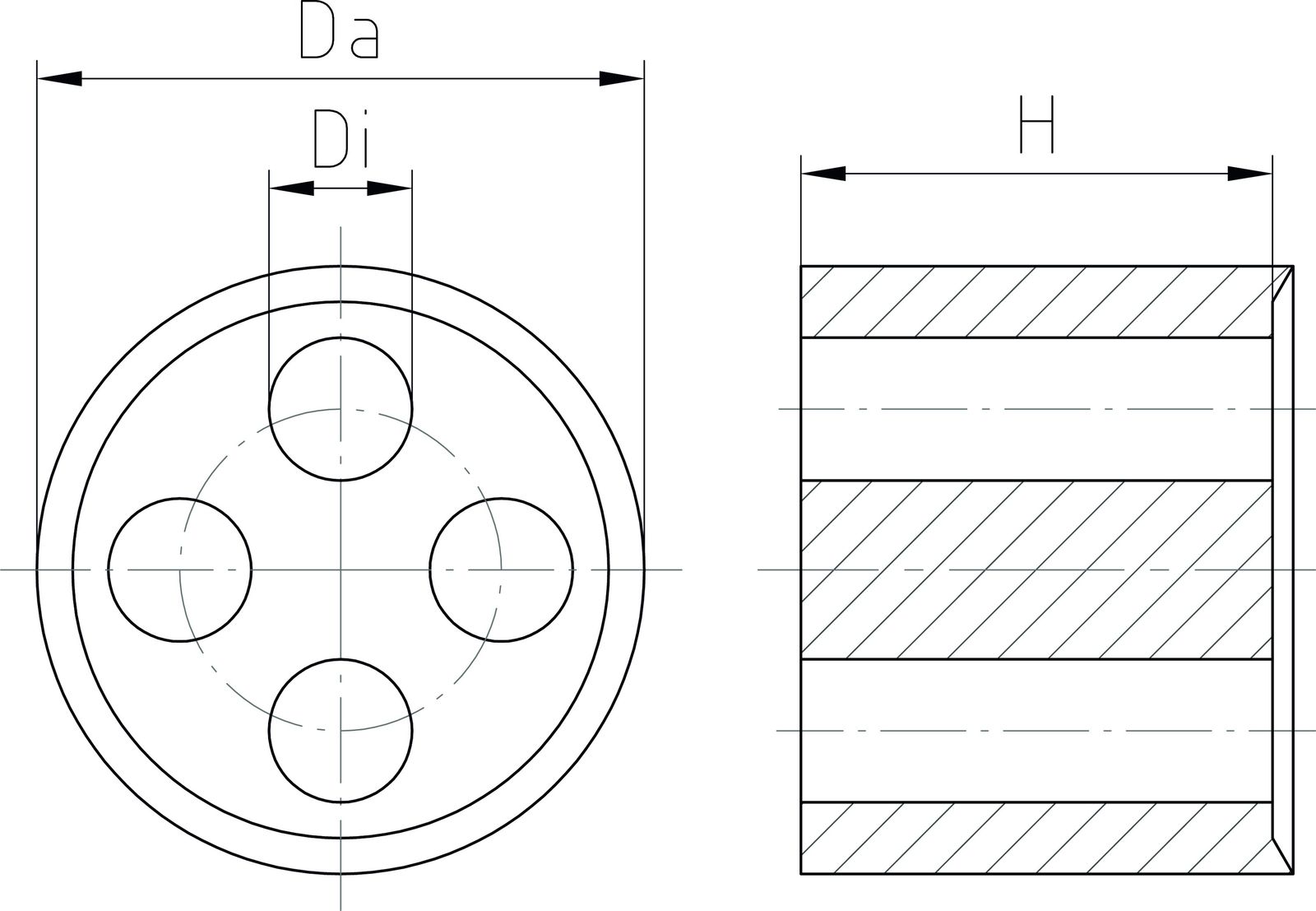 Dichtring Gummi M32 12,5mm 6Durchf