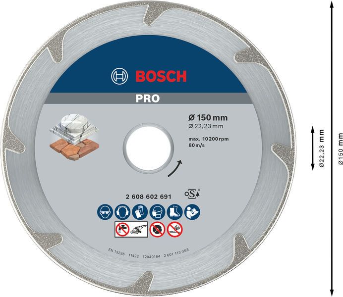 Diamant-Schleifscheibe 150x3mm f.Kalksand Kst