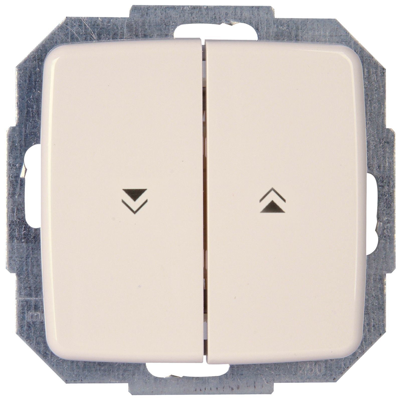 Jalousieschalter-Einsatz RIVO ws glz 1p IP20 Wippe