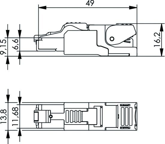 Modular-Stecker Cat6A net-works RJ45 27-22AWG Schirm Litze massiv Feldkonf