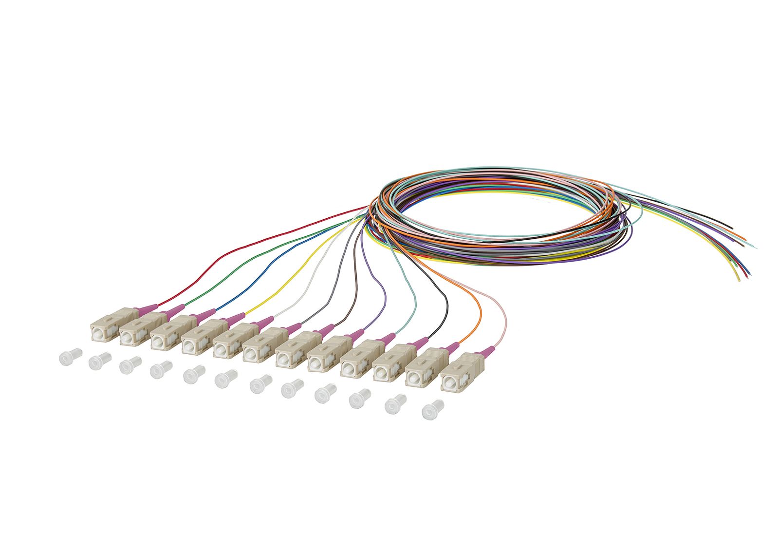 LWL-Pigtail SC 50/125 OM4 2m mehrf Aderpigtail MM50/125