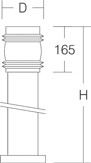 Pollerleuchte 57W Gürtellinse E27 520lm IP65 HV anth Alu Gl_tr
