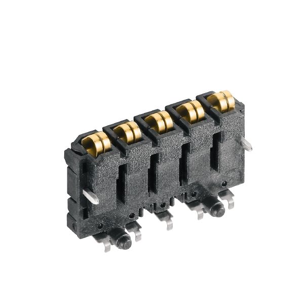 Platinenstecker Stift 5p sw 1re 5mm Go THR frei
