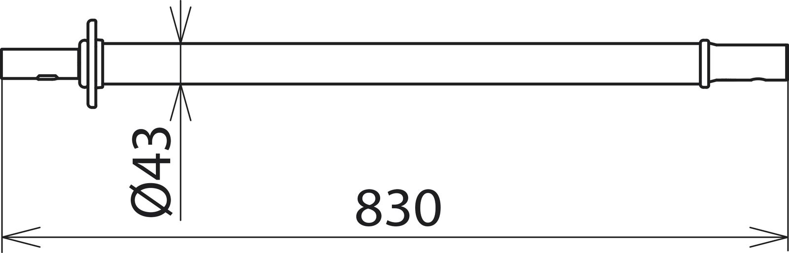 Handhabeverlängerung Kst 830mm