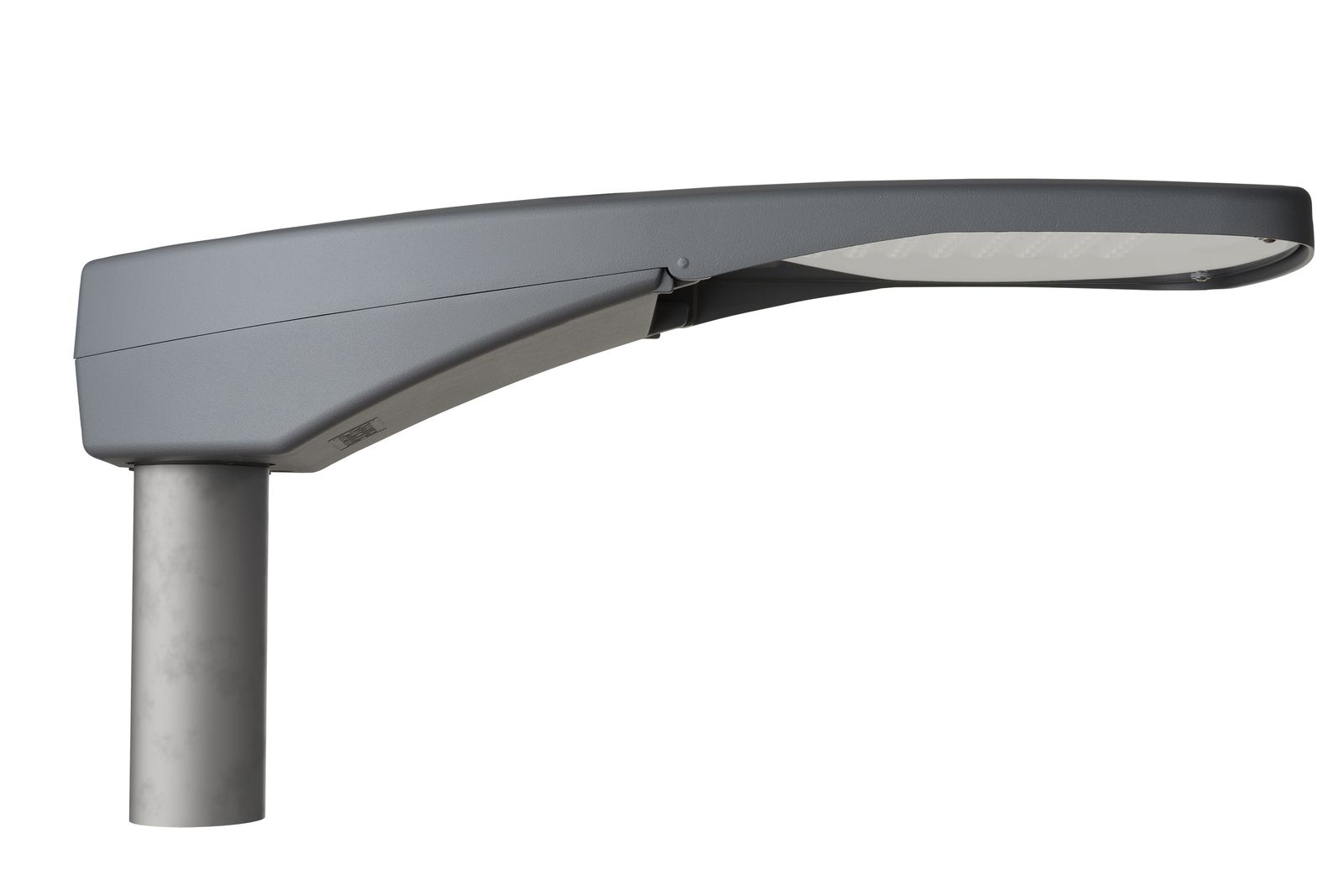 LED-Straßenleuchte 70W Aufs/Ans 42-76mm 4000K 10300lm gr Alu Gl_tr IP66 II