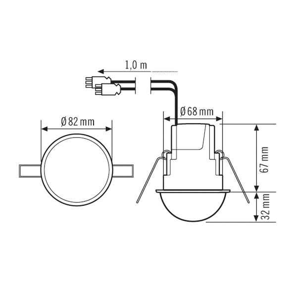 Präsenzmelder UP 360° Compact express 230V opal IP40 Fernbedienbar 2300W