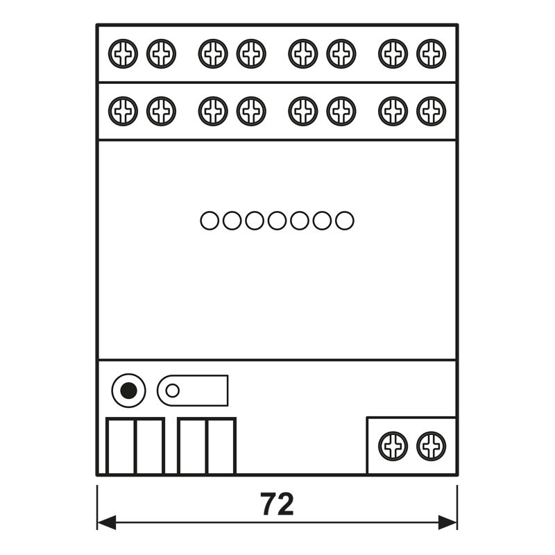 Binäreingang KNX REG 4TE LED 8f m.LED-Anz