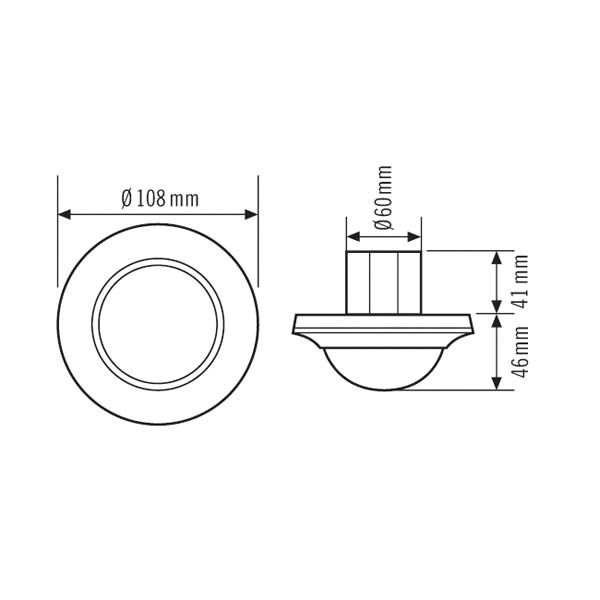 Präsenzmelder UP 180-360° Compact 230V ws mt IP20 Fernbedienbar 2300W