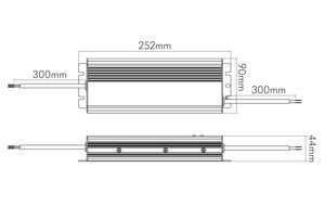 LED-Trafo 0-264W 22mA 12V IP67 Kstgeh stat 252x90x44mm