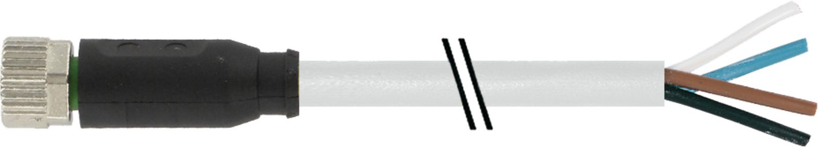Sensor-Aktorkabel 4p 10m M8 Female ger fr.Ende Polyurethan (PUR) hfr
