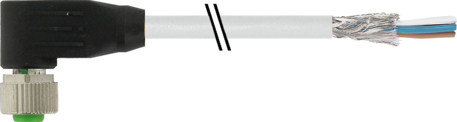 Sensor-Aktorkabel 8p 10m M12 Female hfr abgew fr.Ende Polyurethan (PUR)
