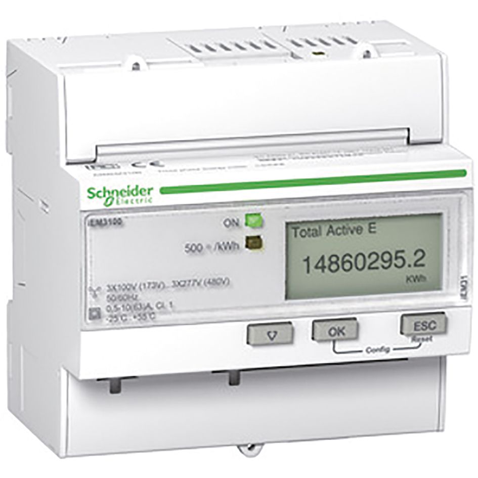 Drehstromzähler Vierleit elektr digi B 63A 100-277V/N-L 480V/L-L Eintarif