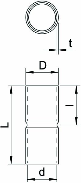 Alu-Steckmuffe Ø63,2mm unbeh hfr