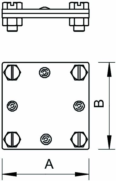 Kreuzverbinder V4A unbeh Edelstahl (V4A) SKT-Schr