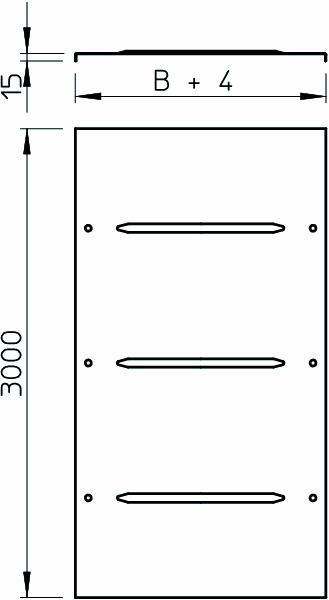 Deckel Drehriegel 300x3000mm f.Kabelrinne Geeignet für Kabelleiter