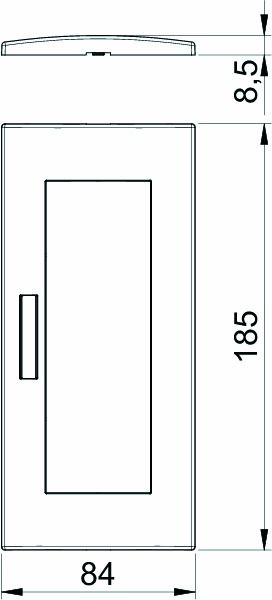 Einbaurahmen 3f rws mt ho BSF Kst horiz f.GEB-K Textfeld/Beschriftungsfläche