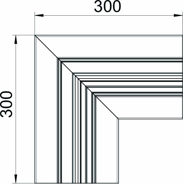 Flachwinkel GEB-K UT 70x170mm Alu hfr alu-look aluminiumlook anod/elox