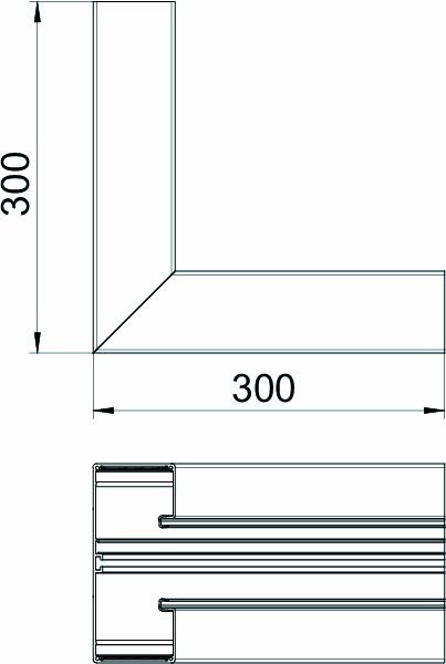 Inneneck GEB-K Alu UT 170x70mm natur hfr anod/elox