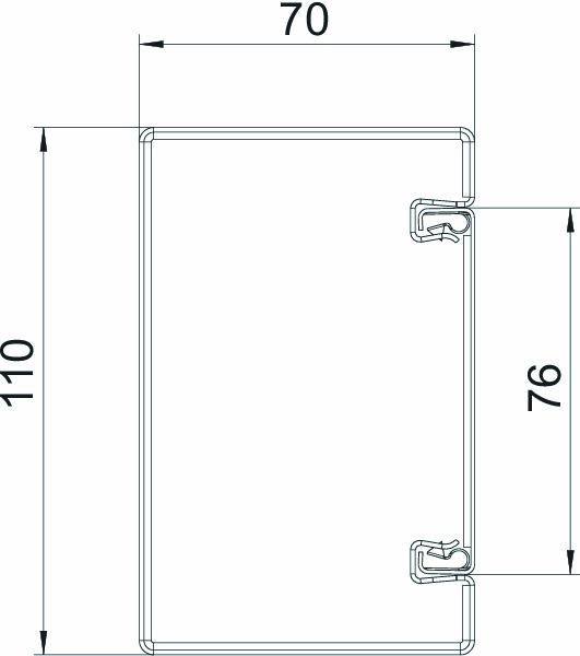 Brandschutzkanal I90 vz 110x70mm L2000mm lose