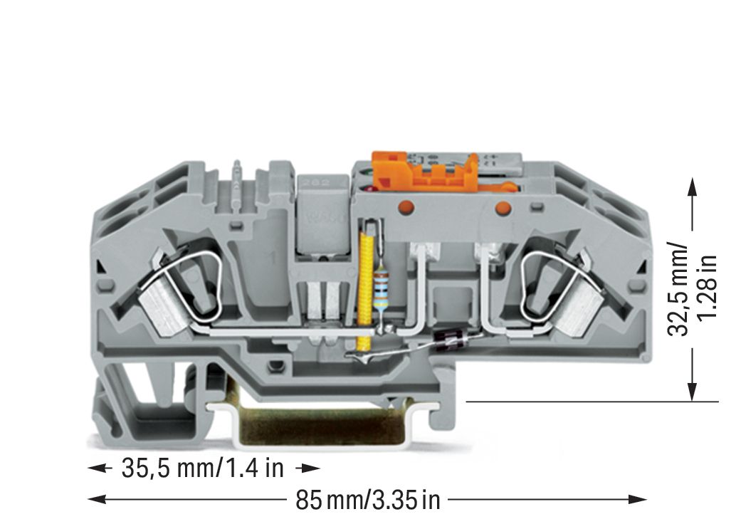 Trennreihenklemme gr Serie 282 0,2-6qmm 30A 1Etage APL_erf.