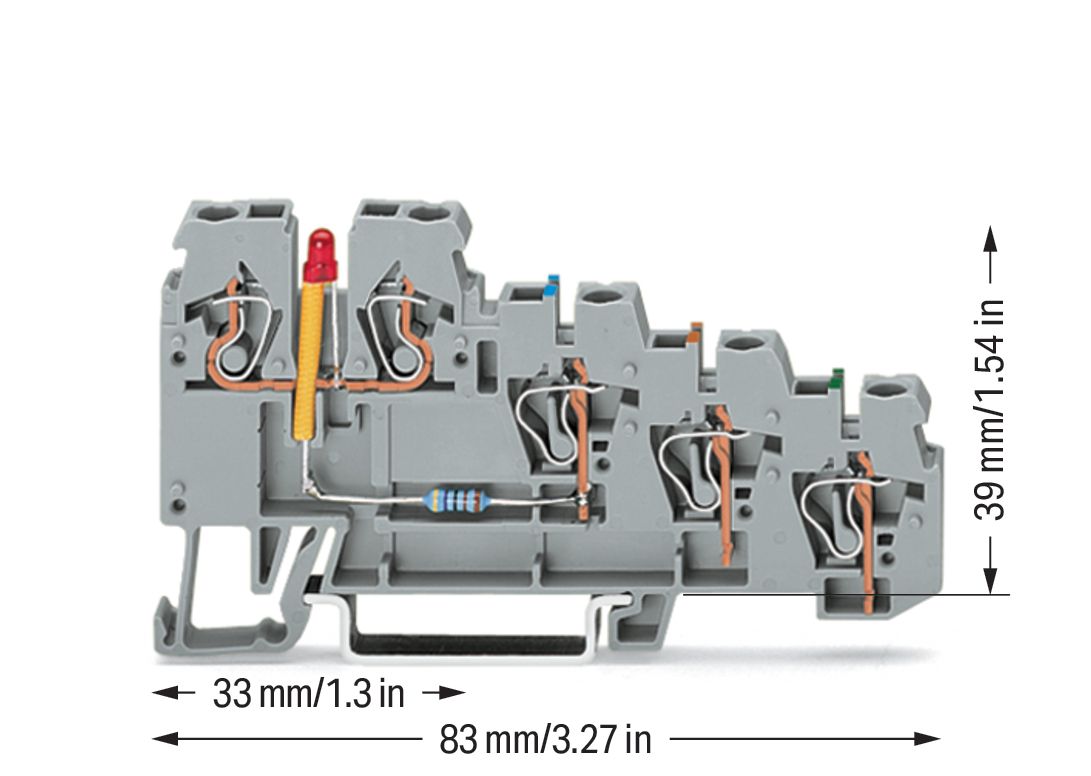 Initiator/Aktor-Klemme 4E Serie 270 PNP 0,08-2,5qmm 4Etagen 18A