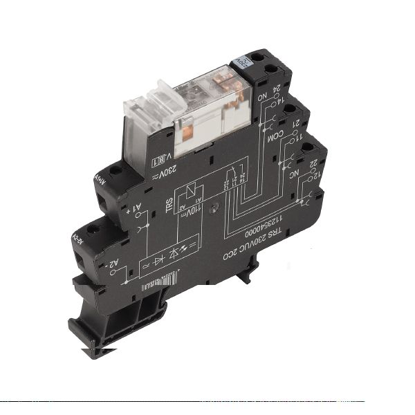 Schaltrelais 24V/AC 2W IP20 6,4x90x88mm Schraub