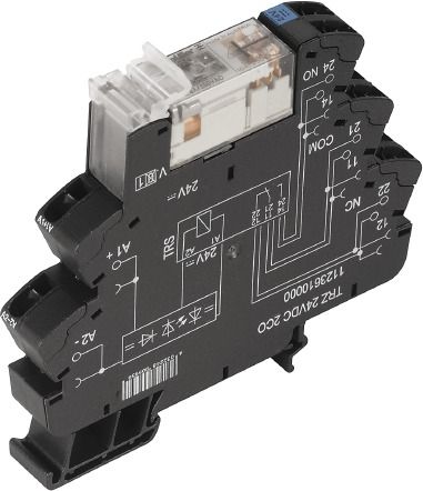 Schaltrelais 2W IP20 6,4x90x88mm Federzugans