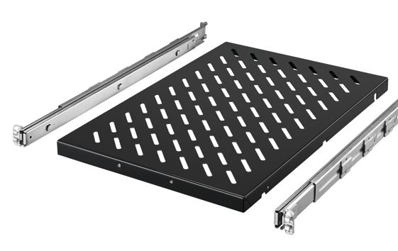 Geräteboden T500mm Metall sw RAL9005