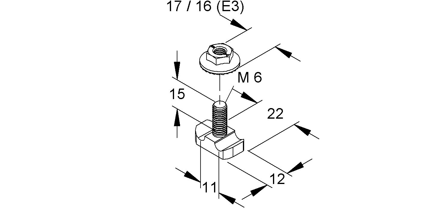 Gelenkverbinder ST Schraubverb 3,5-5mm Gitterrinne f.Gitterrinne 22mm