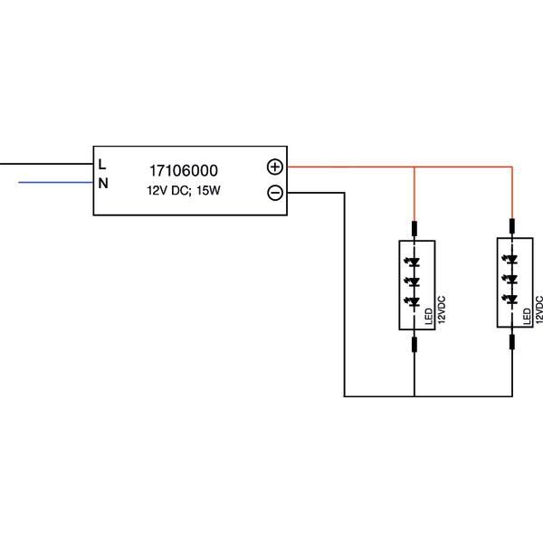 LED-Trafo 1-15W 12V IP20 Kstgeh stat 110x45x20mm