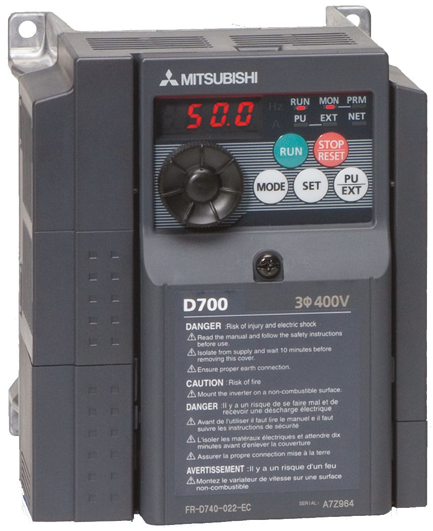 Frequenzumrichter lin=0,7 380-480V E3ph A3ph 400Hz 50/60Hz quad=0,75kW IP20 0%F