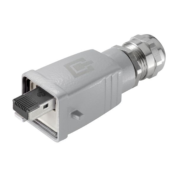 Modular-Stecker Cat6A RJ45 26-22AWG sw Feldkonf Schirm Litze massiv f.Rundkabel