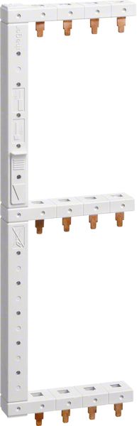 Phasenschiene 3+N 271mm 10qmm 63A Stift Isoliert f.Gerät_m.N-Leiter