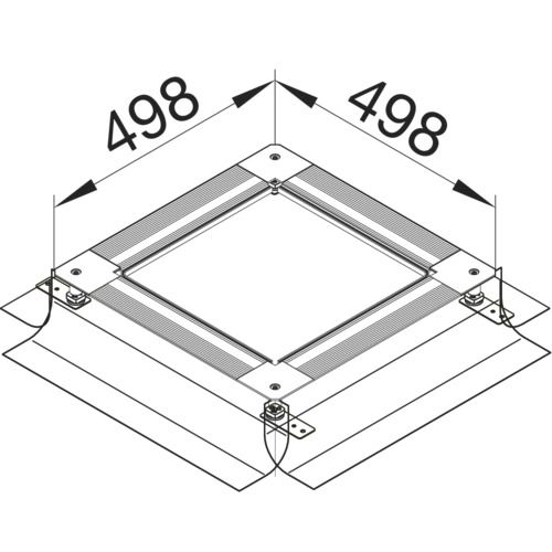Unterflur-Gerätedose 340mm quadrat 50-80mm