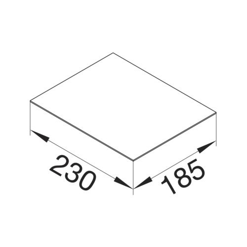 Dämmplatte Karton 1 rechteck