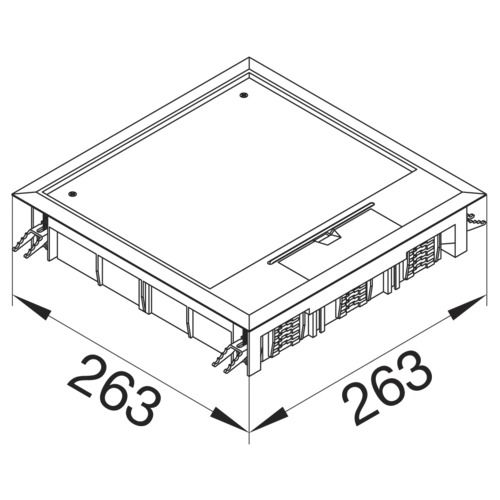 Unterflur-Tank leer Kst sw 263x263mm 89/77mm