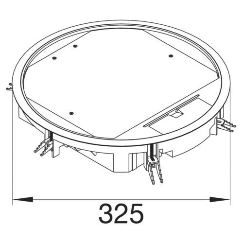 Unterflur-Tank leer Kst sw 325x325mm 89/77mm