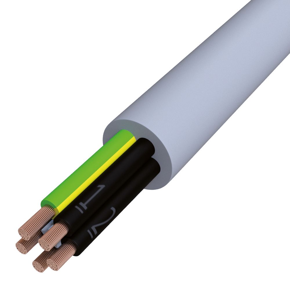 PUR-Steuerleitung Eca PURÖ-JZ 5G1,5 gr TRS Ø8,3mm Polyvinylchlorid (PVC) Ziffer