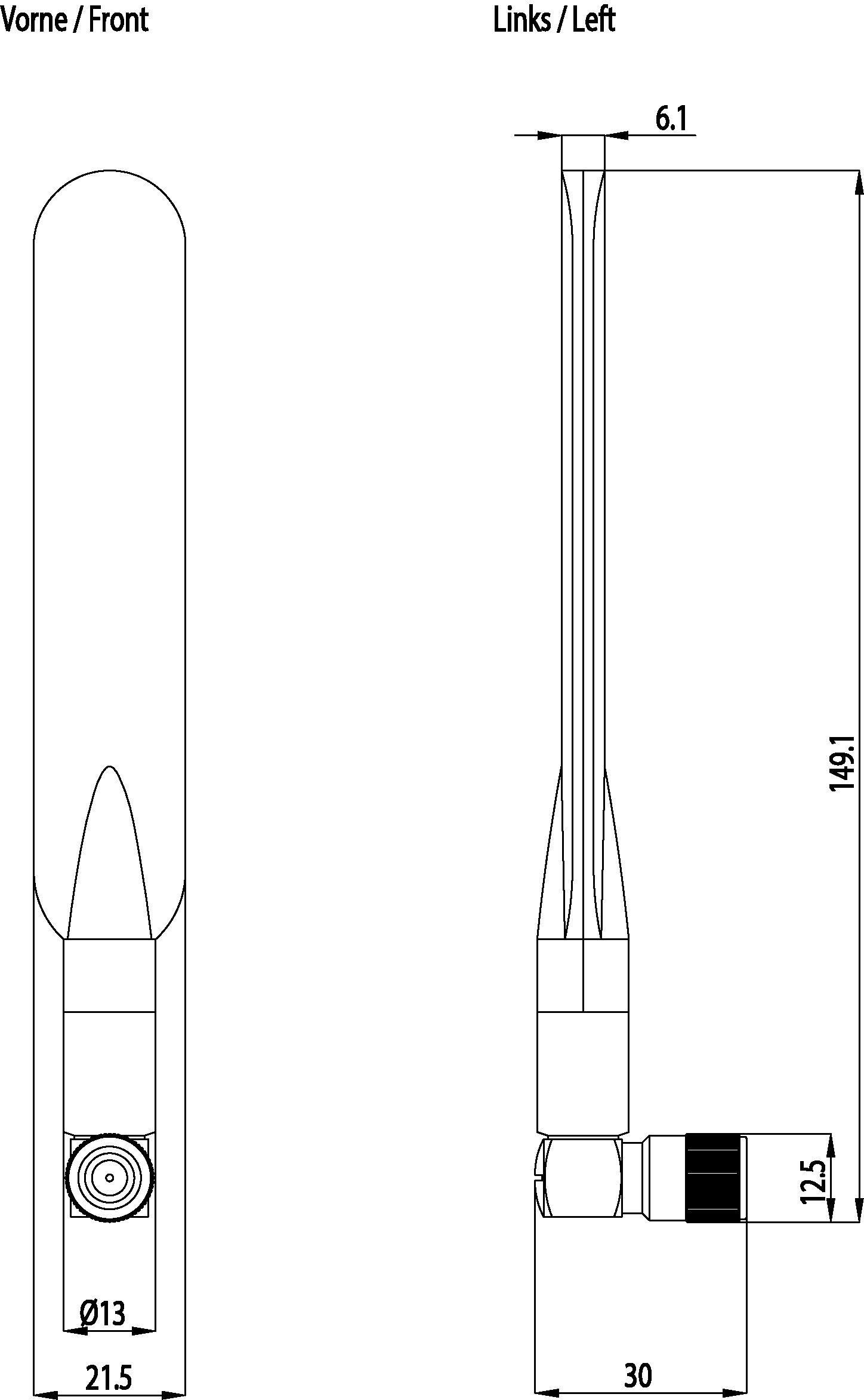 WLAN-Antenne Indoor Stecker