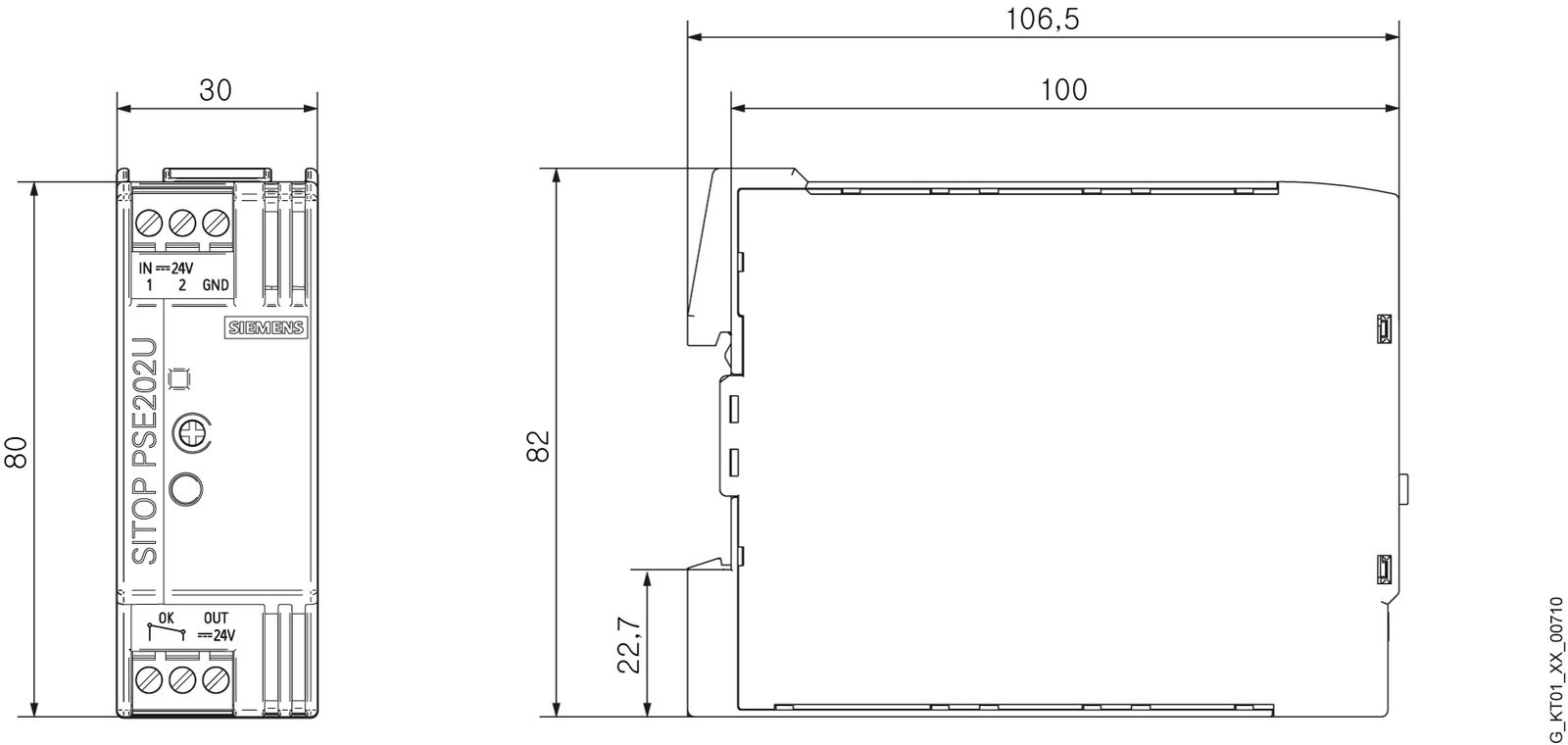 Gleichstromversorgung REG 24V 24VDC 4,6A f.Reiheneinb Tragschienenmontage möglich