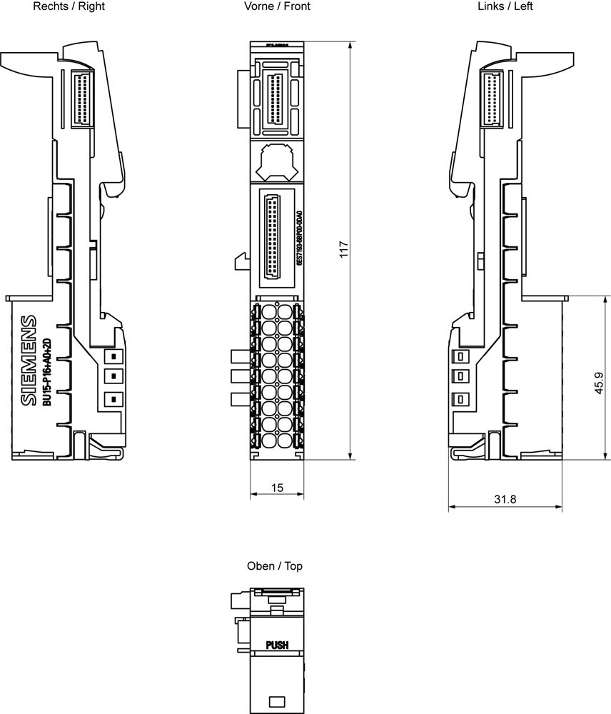 Baugruppenträger DC 1Steckpl f.Tragschien Tragschienenmontage möglich