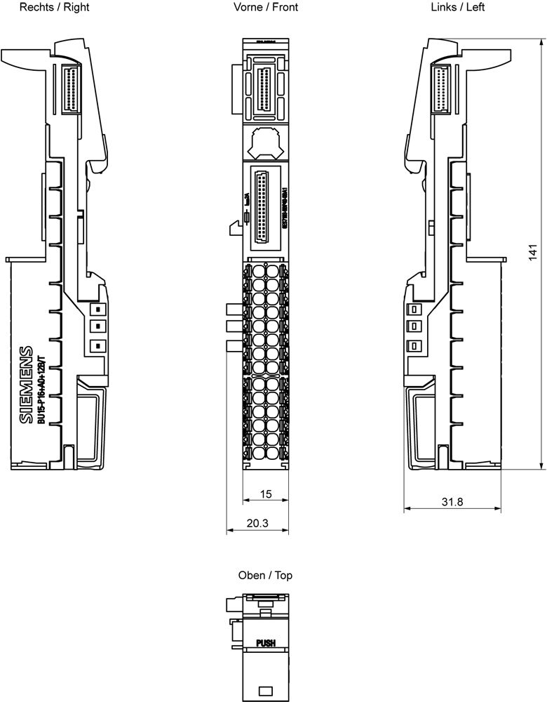 Baugruppenträger DC 1Steckpl f.Tragschien Tragschienenmontage möglich