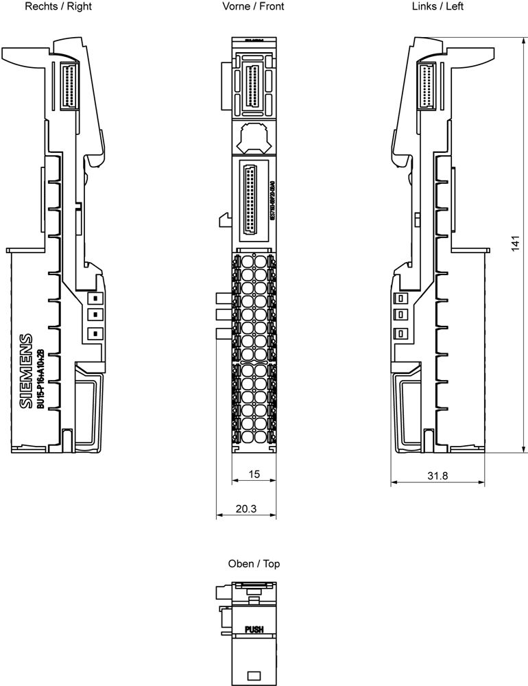 Baugruppenträger DC 1Steckpl f.Tragschien Tragschienenmontage möglich