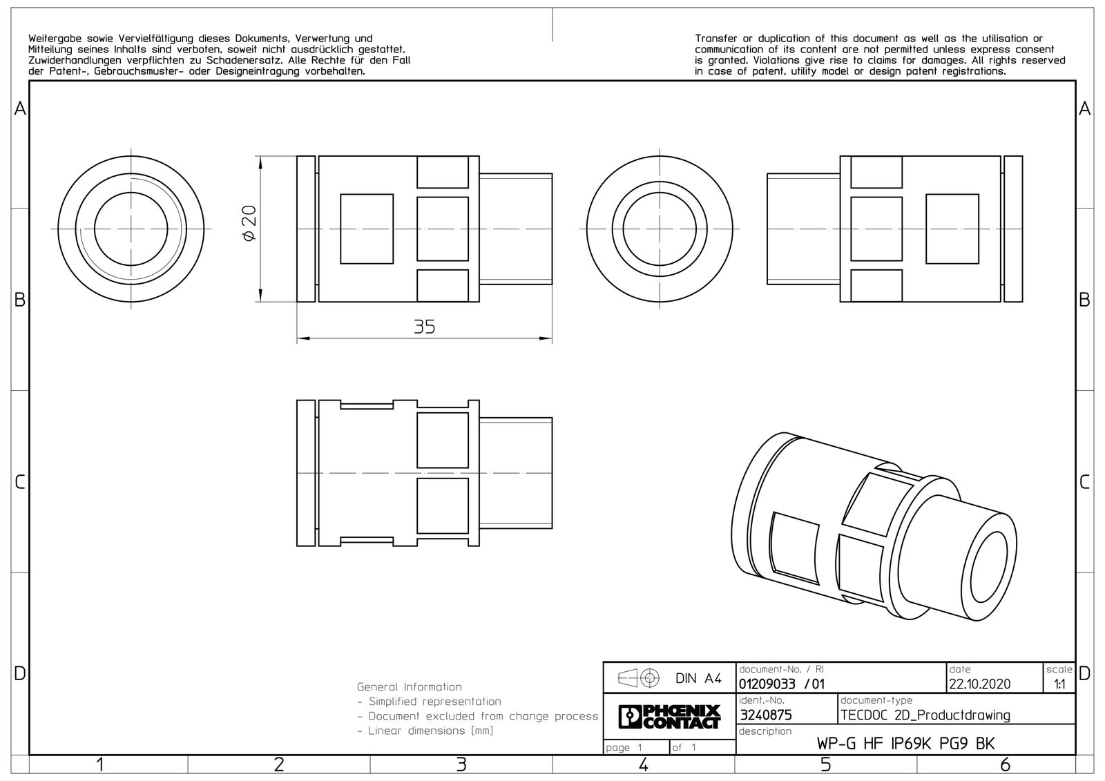 Wellrohrverschraubung PA Ø13mm PG9 IP68 ger Polyamid (PA) Schnapp 10mm