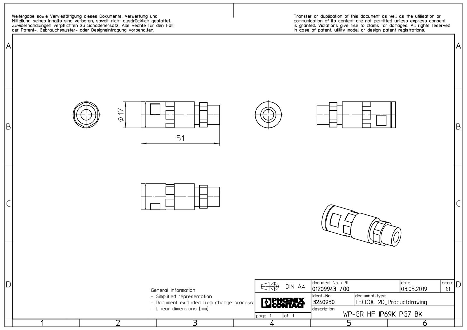 Wellrohrverschraubung PA Ø10mm PG7 IP68 Polyamid (PA) 90°Wink Schnapp 8mm