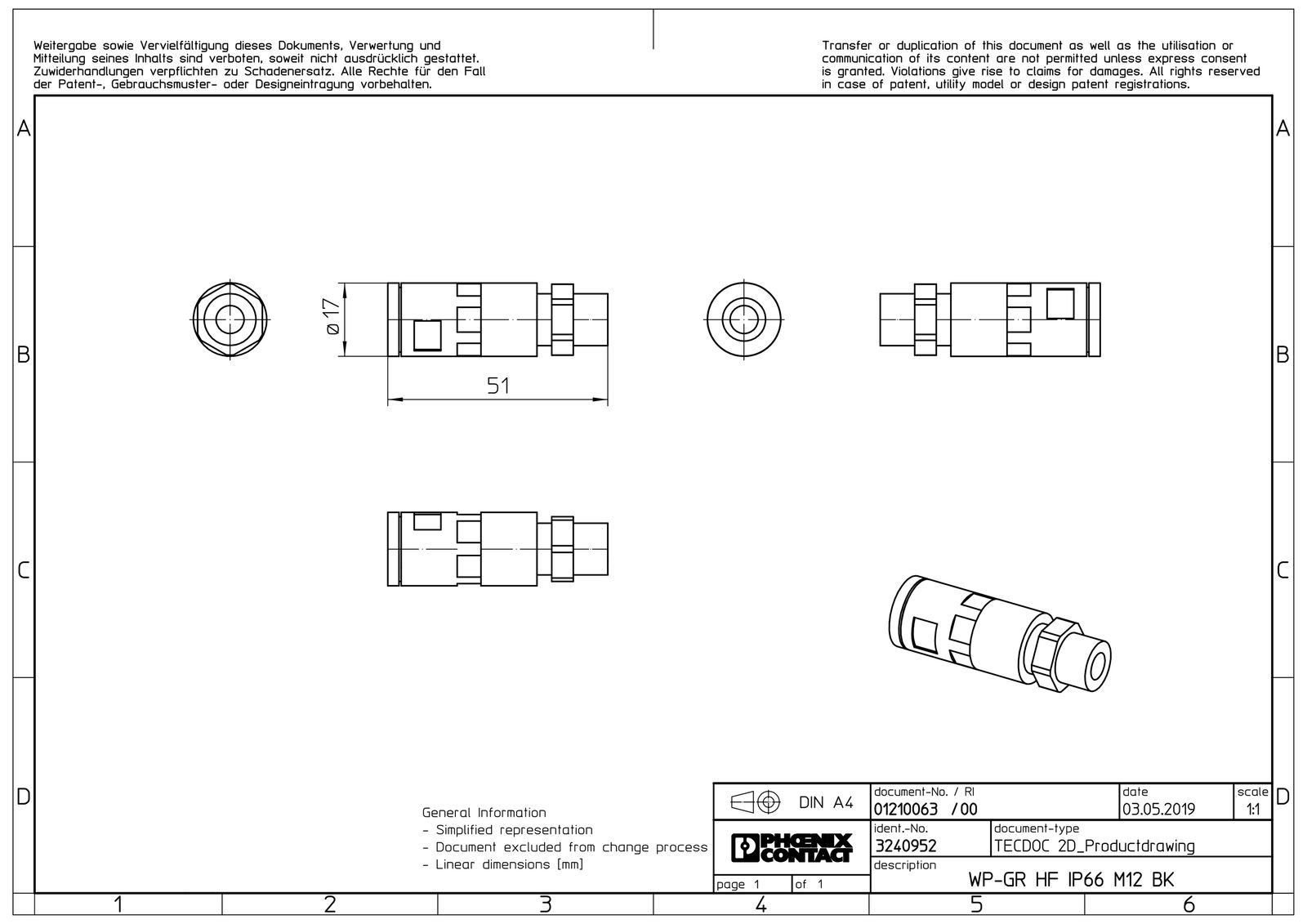 Wellrohrverschraubung PA Ø10mm M12x1,5 IP66 Polyamid (PA) M12 x 1,5 ger Schnapp